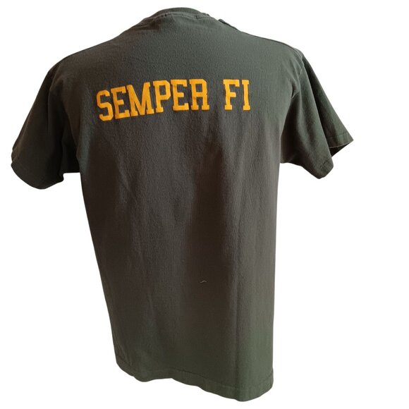 Single Stitch Vintage Men's T-shirt Large 80's Nebraska Marines Platoon Reunion - Picture 2 of 11